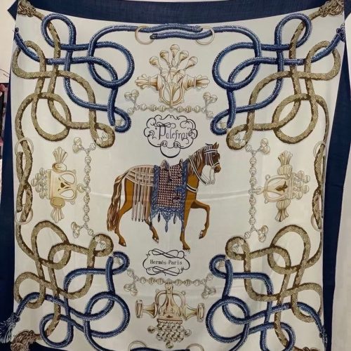 Hermes Palefroi Cashmere Shawl Cashmere And Silk
