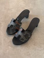 Hermes Panoplie Equestre oasis sandals black