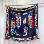 Hermes Silk Twill Bottes Story Square Scarf