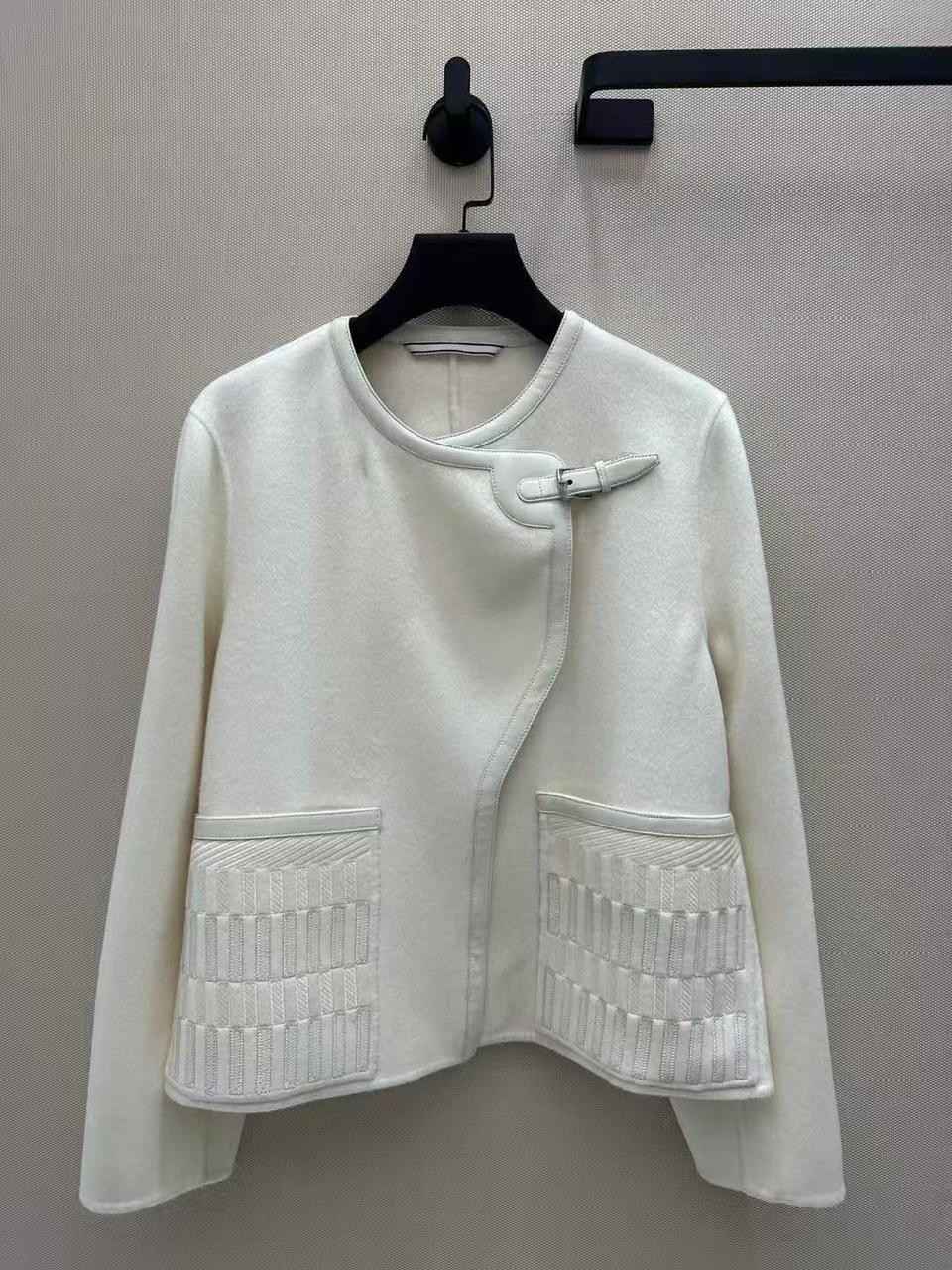 Hermes Women's Short Cashmere Blouson Winter Coat Hermes Women's Short Cashmere Blouson Winter Coat