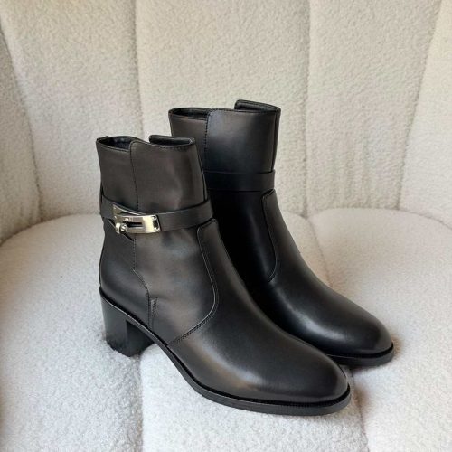 Hermes frenchie 50 ankle boots black