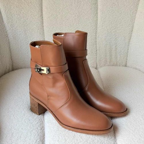 Hermes frenchie 50 ankle boots brown