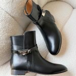 Hermes neo ankle low boot natural black