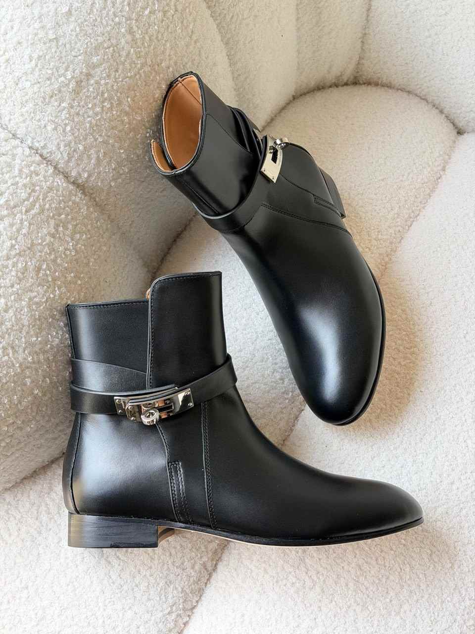 Hermes neo ankle low boot natural black Hermes neo ankle low boot natural black