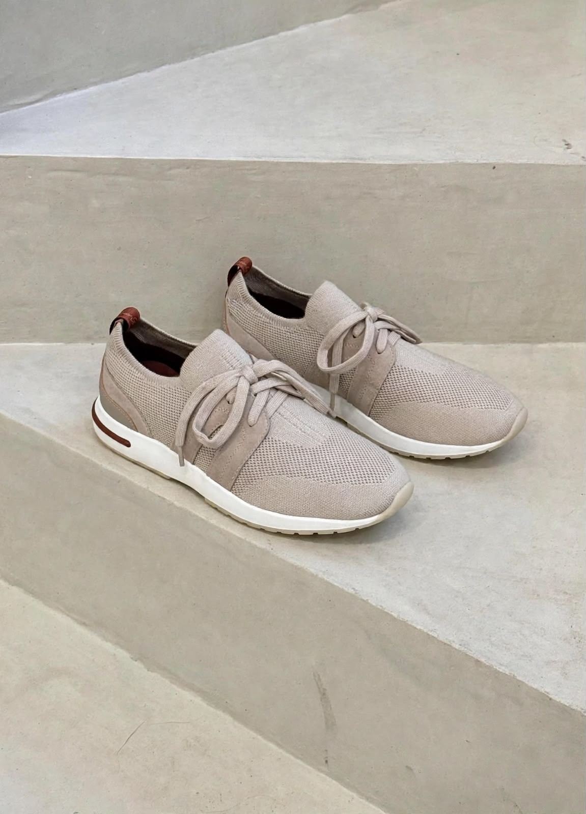 Loro piana 360 lp lady flexy walk sneakers in light beige Loro piana 360 lp lady flexy walk sneakers in light beige