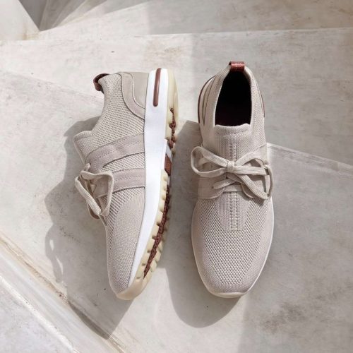 Loro piana 360 lp lady flexy walk sneakers in light beige