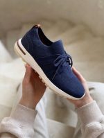 Loro piana 360 lp lady flexy walk sneakers in navy blue
