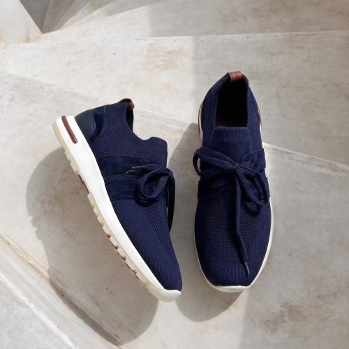 Loro piana 360 lp lady flexy walk sneakers in navy blue