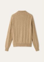 Loro piana cedar bomber cardigan beige