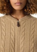 Loro piana cedar bomber cardigan beige