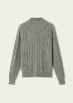 Loro Piana Cedar Bomber Cardigan Gray - Image 3