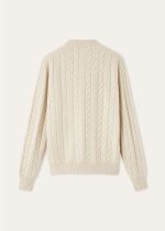 Loro piana cedar bomber cardigan white