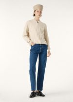 Loro piana cedar bomber cardigan white