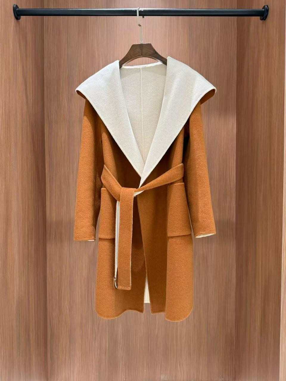 Loro piana double sided long wrap coat brown Loro piana double sided long wrap coat brown