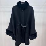 Loro piana salzburg cashmere cape black