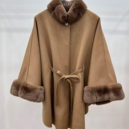 Loro piana salzburg cashmere cape brown