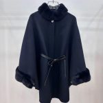 Loro piana salzburg cashmere cape navy blue