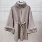 Loro piana salzburg cashmere cape taupe