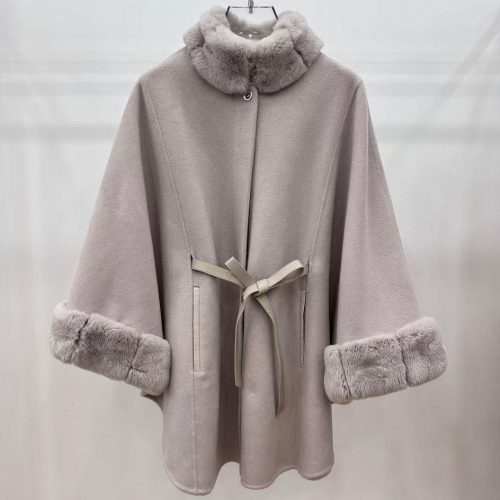 Loro piana salzburg cashmere cape taupe
