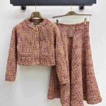 Loro piana wool tweed two piece skirt set