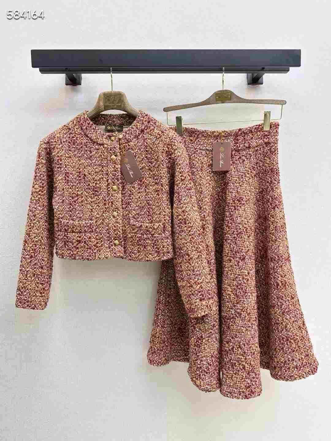 Loro piana wool tweed two piece skirt set Loro piana wool tweed two piece skirt set