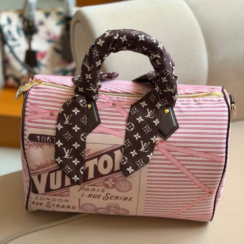 Louis Vuitton Speedy 26 Soft 30 Beige Pink Boho monogram Handbag