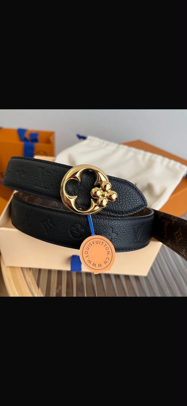 Louis vuitton lv flowergram round reversible black belt Louis vuitton lv flowergram round reversible black belt