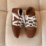 Louis vuitton lv sneakerina in brown and white