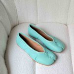Maison margiela tabi ballerina flats in aqua