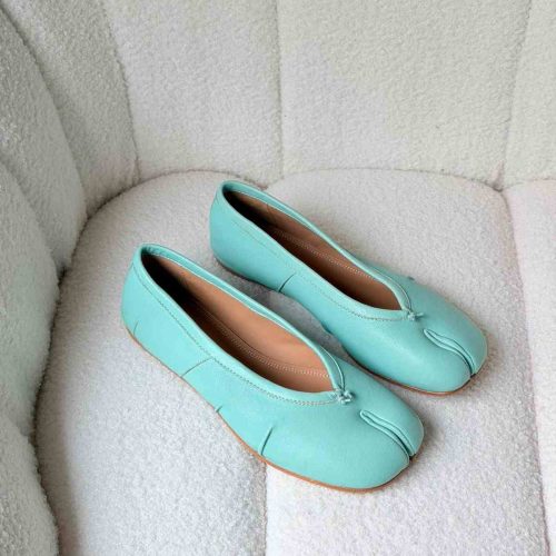 Maison margiela tabi ballerina flats in aqua