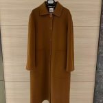 Max mara long cashmere wool coat brown