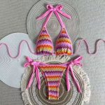 Missoni Multicolour Zigzag Crochet Knit Lamé Bikini