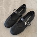 Miu Miu black mesh ballet flats