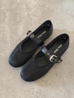 Miu Miu black mesh ballet flats