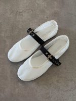 Miu Miu white mesh ballet flats