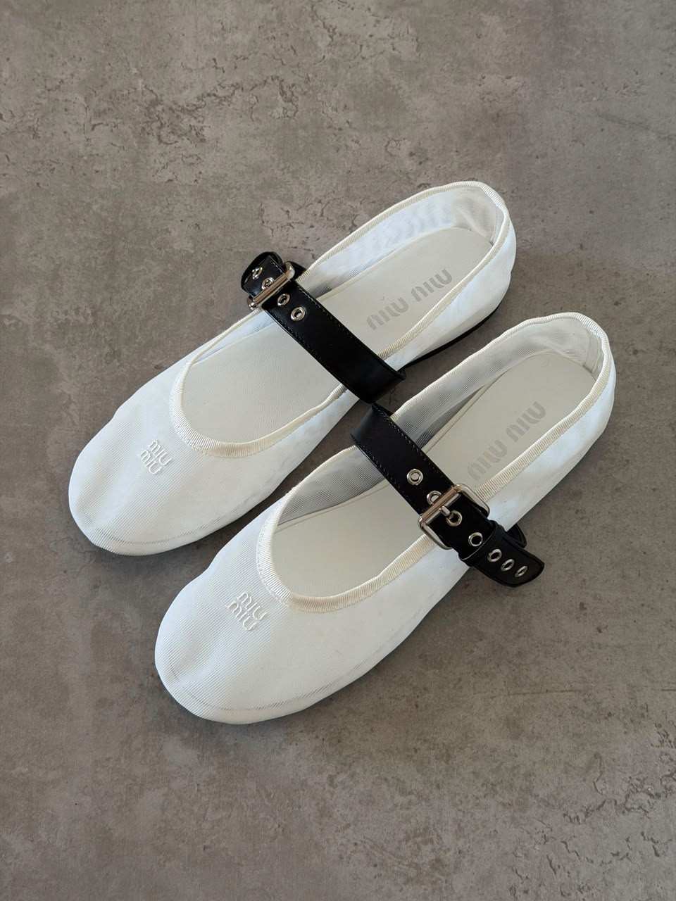 Miu Miu white mesh ballet flats Miu Miu white mesh ballet flats