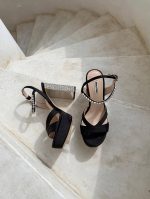 Miu miu crystal-embellished 110 platform heels in black