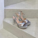 Miu miu crystal-embellished 110 platform heels in silver