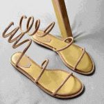 René Caovilla Cleo Champagne Flat Sandal