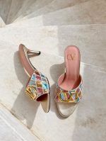 Valentino garavani vlogo signature multi color sequin heels