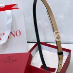 Valentino garavani vlogo signature reversible gold and black leather belt with crystal buckle