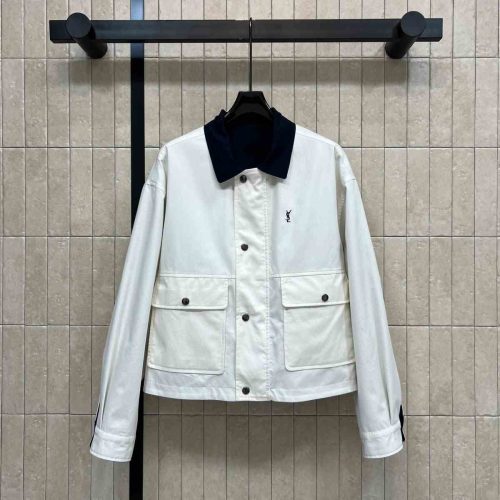 YSL reversible work jacket black & white