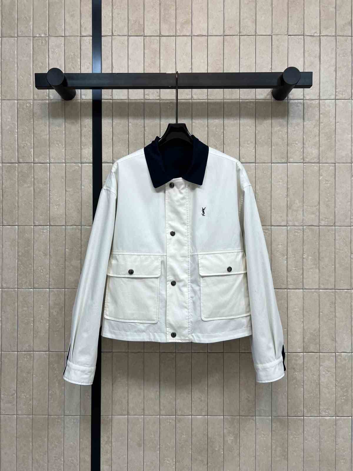 YSL reversible work jacket black & white YSL reversible work jacket black & white