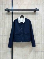 YSL reversible work jacket navy blue & white