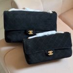 chanel suede leather souplissimo flap bag black