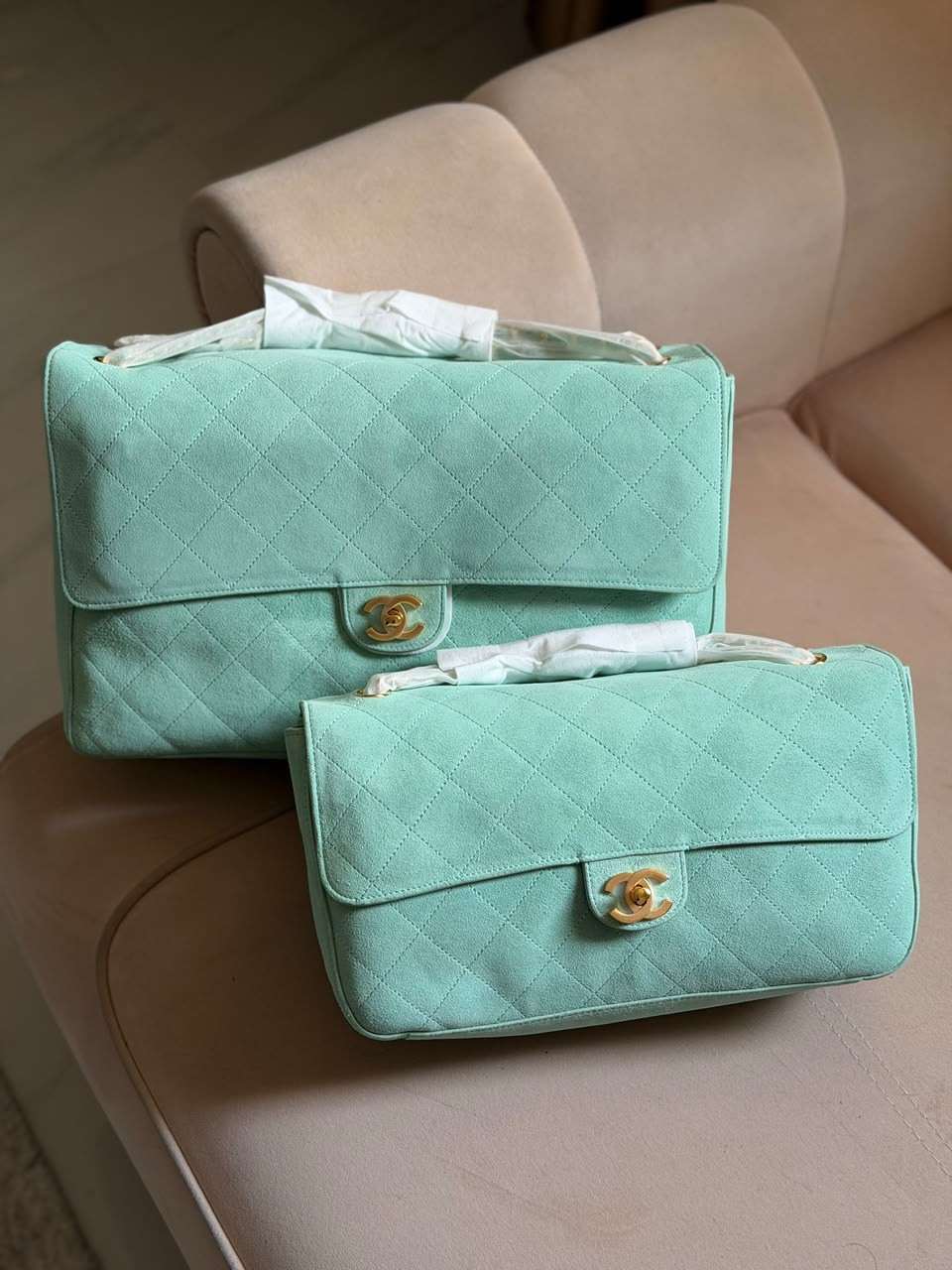 chanel suede leather souplissimo flap bag glacier mint chanel suede leather souplissimo flap bag glacier mint